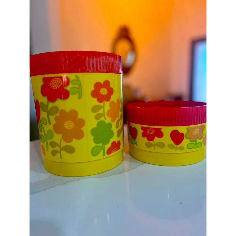 VTG Aladdin wear groovy floral canisters